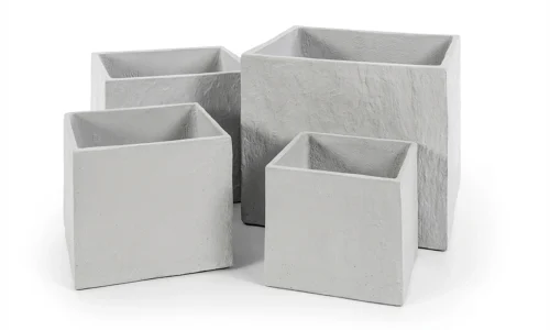 Floreira Cinza-claro Quadrada S4